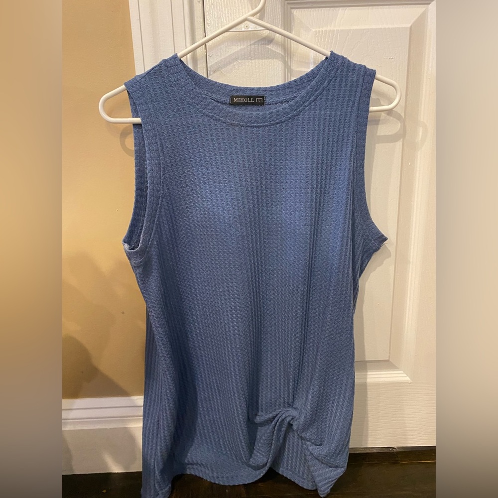 Blue sweater tank